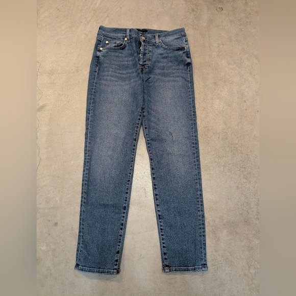 7 For All Mankind Josephine W/ Squiggle Felicity Women's 27 (29x27) - Picture 1 of 4